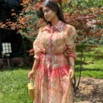 RENKLİ TÜL KEMERLİ ELBİSE - PEMBE - Görsel 3