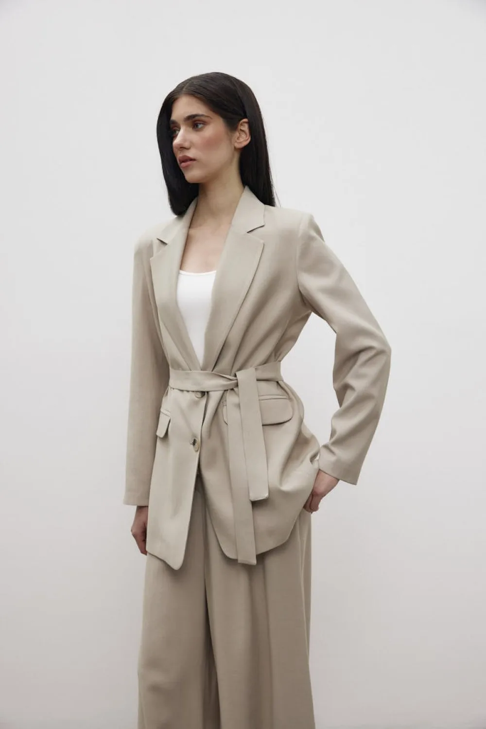Merwishop Button Suits - Taş - Görsel 2