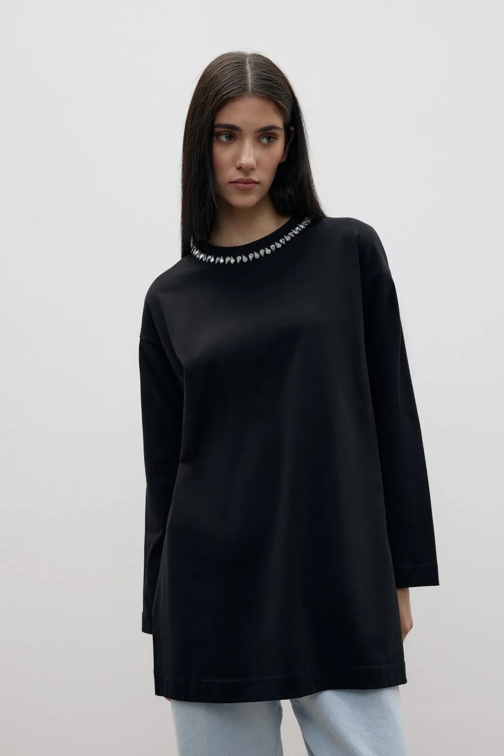 Merwishop Yaka Taş Thısırt - Siyah - Görsel 2