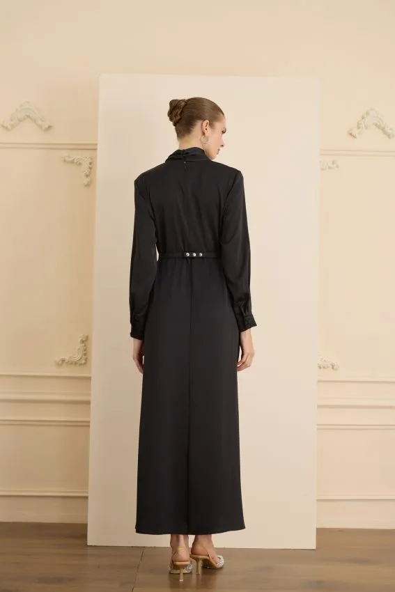 Senna Cristalle Elbise - Siyah - Görsel 2