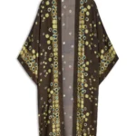 Nocturne Dökümlü Desenli Kimono - Görsel 3