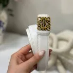 L Kalın Kemer - Gold,Beyaz - Görsel 2
