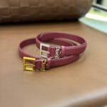 Y Kalın Kemer - Bordo, Gold - Görsel 4