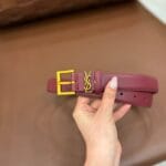 Y Kalın Kemer - Bordo, Gold