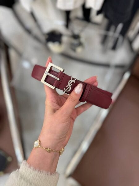 Y Kalın Kemer - Bordo, Gümüş