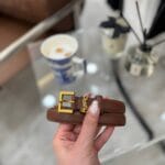 Y İnce Kemer - Gold,Kahve - Görsel 2