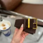 M Kalın Süet Kemer - Gold,Kahve - Görsel 2