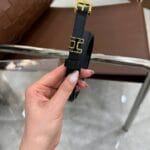 H İnce Kemer - Gold,Siyah - Görsel 4