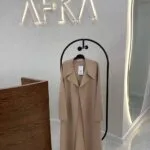 Noi Scuba Arkası Kemerli Ceket - Bej