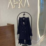 Beys Çizgili Blazer Takım - Lacivert
