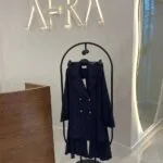 Beys Çizgili Blazer Takım - Lacivert