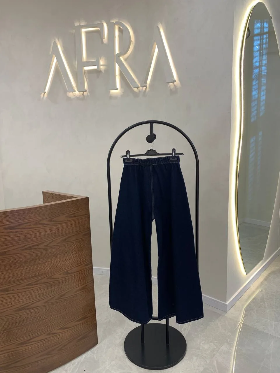 Beys Bol Paça Denim Pantolon - Lacivert - Görsel 2