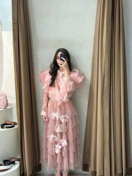İthal Etekli Takım - Pembe