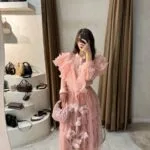 İthal Etekli Takım - Pembe - Görsel 2