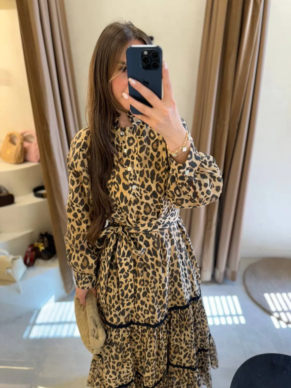 Venöve Masha Elbise - Leopar - Görsel 4