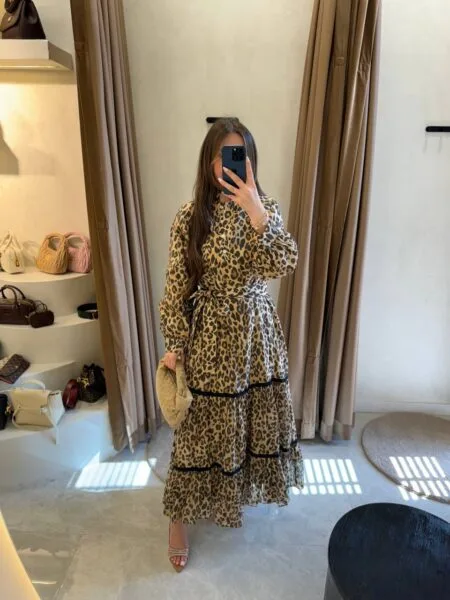 Venöve Masha Elbise - Leopar