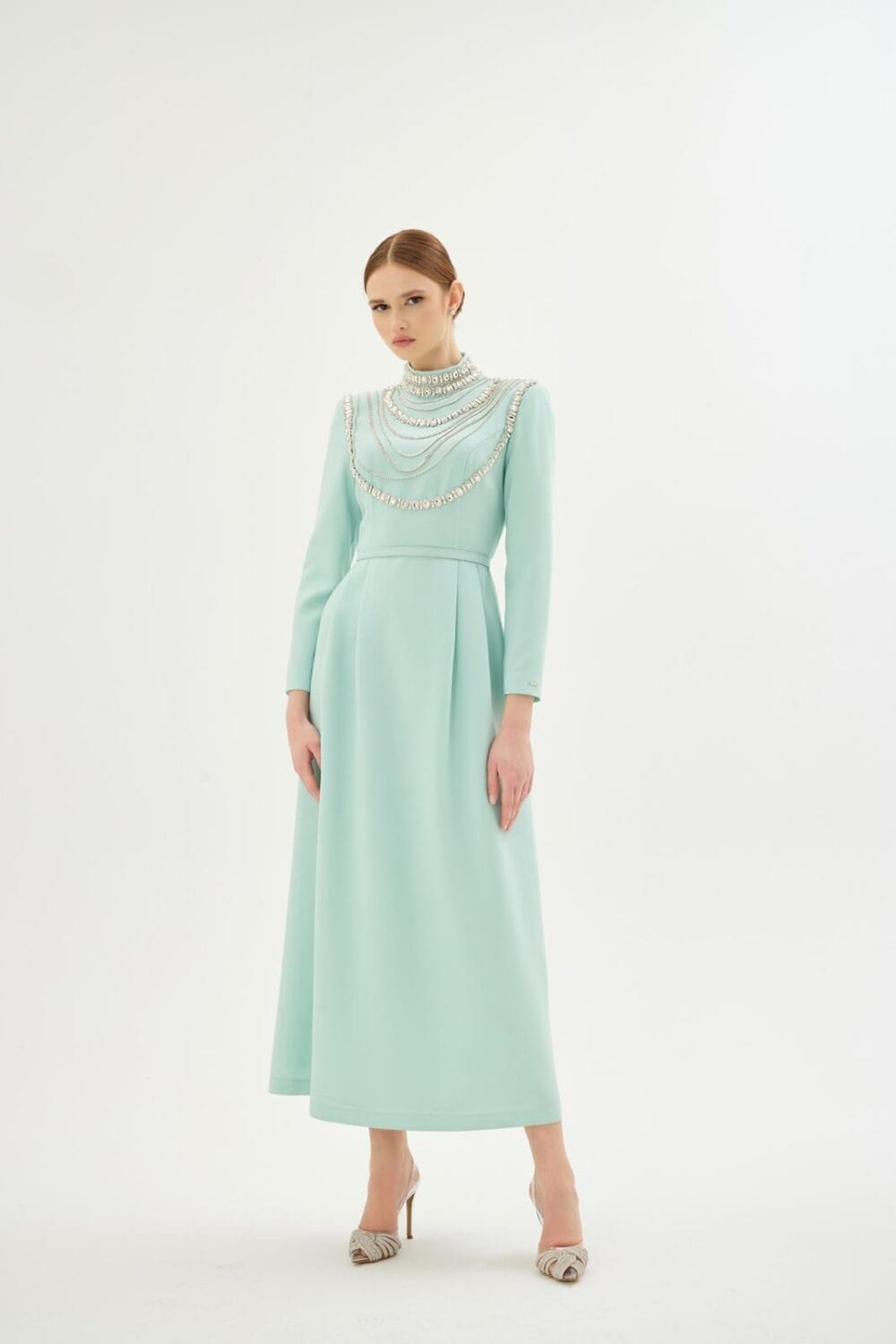 Senna Menta Clara Elbise - Mint - Görsel 4