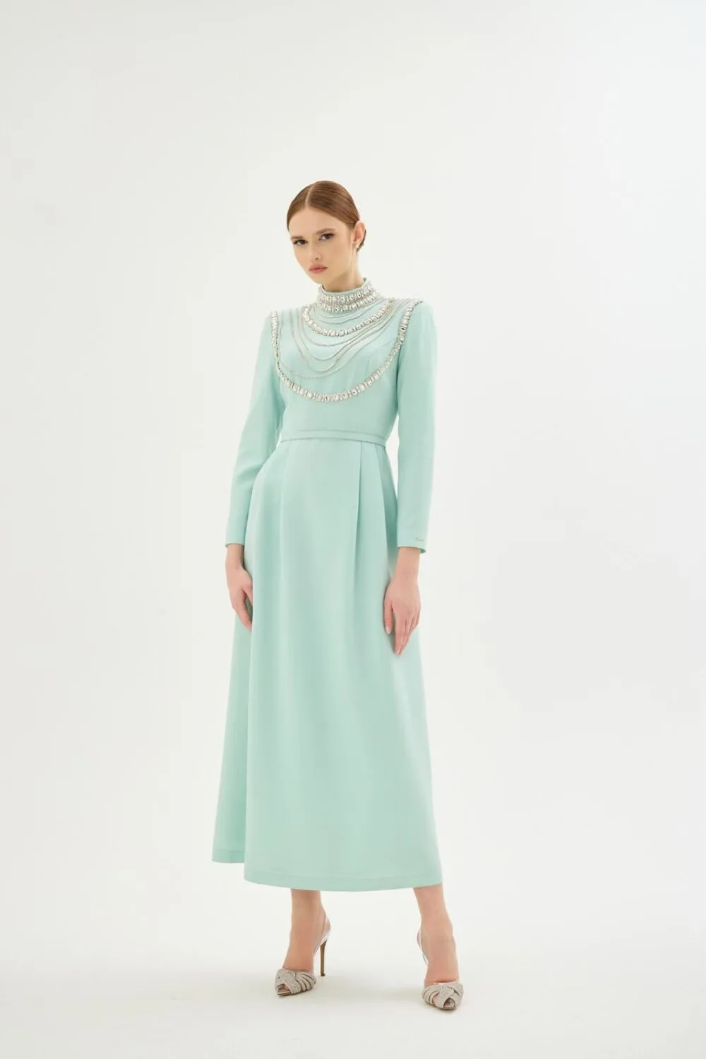 Senna Menta Clara Elbise - Mint - Görsel 4