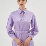 Senna Misty Rose Elbise - Lila - Görsel 3