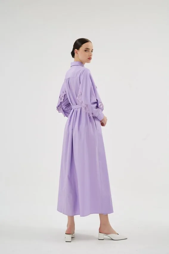 Senna Misty Rose Elbise - Lila - Görsel 2