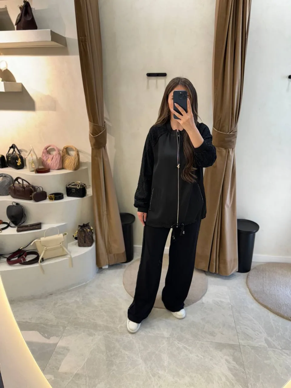My8 Design Dantel Detaylı Takım - Siyah