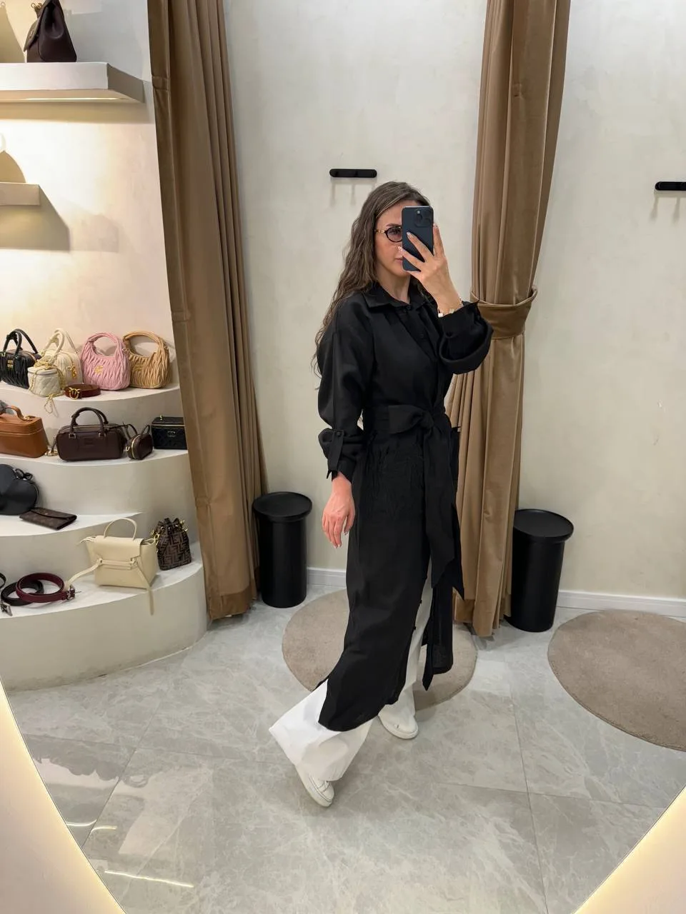 My8 Design Çiçek Detaylı Elbise - Siyah - Görsel 2