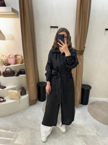 My8 Design Çiçek Detaylı Elbise - Siyah
