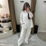 Si Design Boncuk Detaylı Takım - Beyaz - Görsel 2