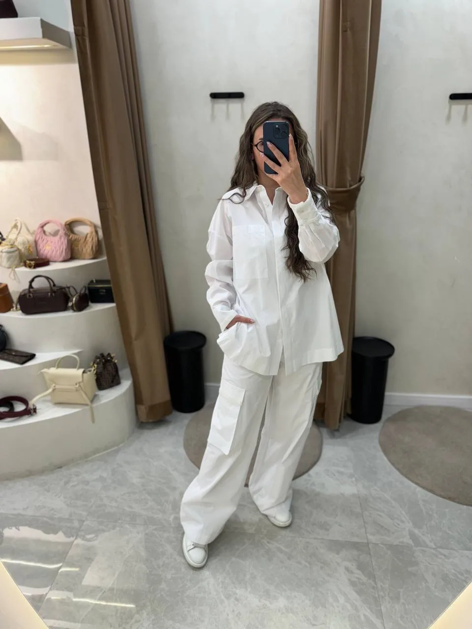 Si Design Boncuk Detaylı Takım - Beyaz - Görsel 2