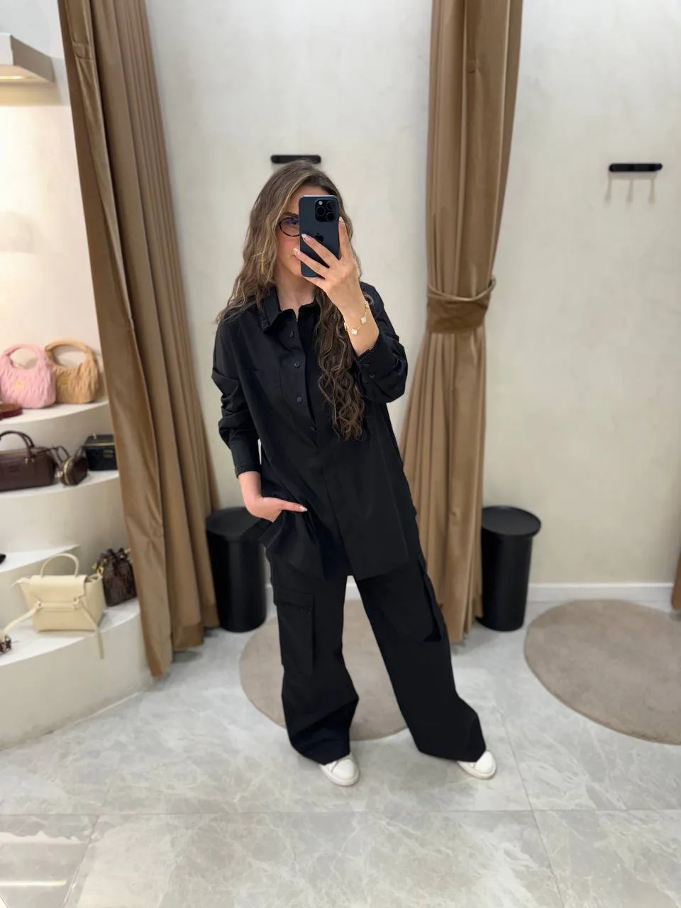 Si Design Boncuk Detaylı Takım - Siyah - Görsel 3
