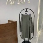 My8 Design Yakası Çiçek Detaylı Etekli Takım - Yeşil - Görsel 3