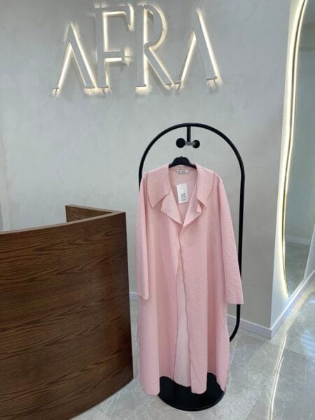 Noi Arkası Kemerli Ceket - Pembe