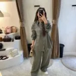 My8 Design Çiçek Detaylı Takım - Yeşil - Görsel 4