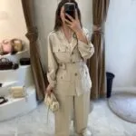 My8 Design Dikiş Detaylı Takım - Bej - Görsel 3