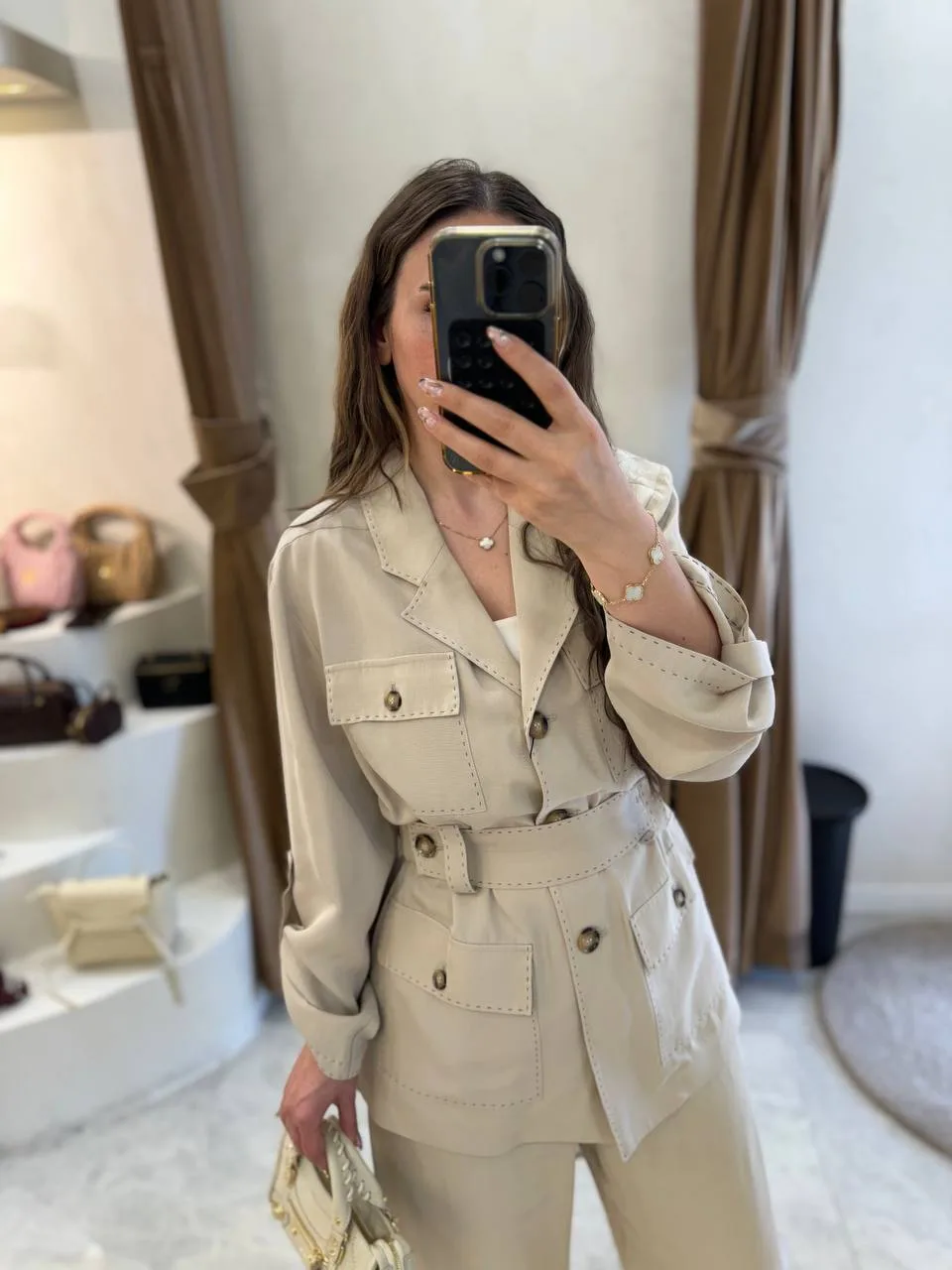 My8 Design Dikiş Detaylı Takım - Bej - Görsel 6
