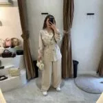My8 Design Dikiş Detaylı Takım - Bej