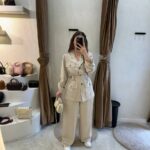 My8 Design Dikiş Detaylı Takım - Bej - Görsel 4