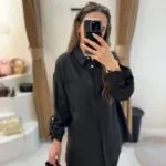 My8 Design Çiçek Detaylı Takım - Siyah - Görsel 2