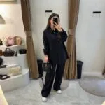 My8 Design Çiçek Detaylı Takım - Siyah