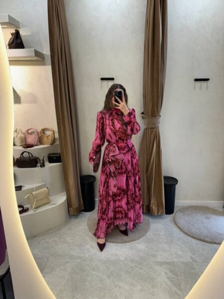 Senna Chıcory Elbise - Pembe