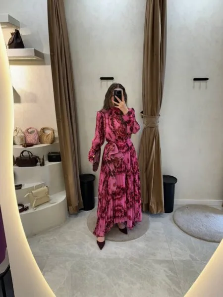 Senna Chıcory Elbise - Pembe