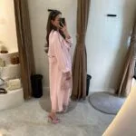 Noi Arkası Kemerli Ceket - Pembe - Görsel 2